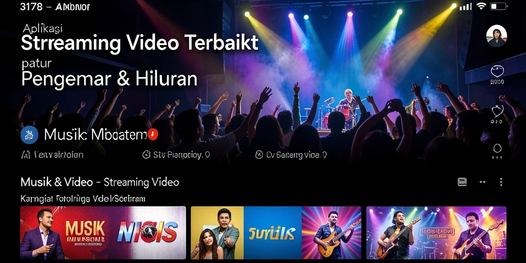Tampilan antarmuka aplikasi Streaming Video 3178 yang modern dan intuitif.