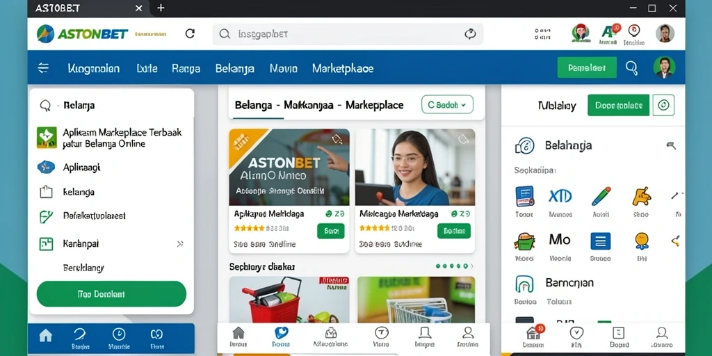 Tampilan antarmuka aplikasi ASTONBET yang modern dan intuitif.