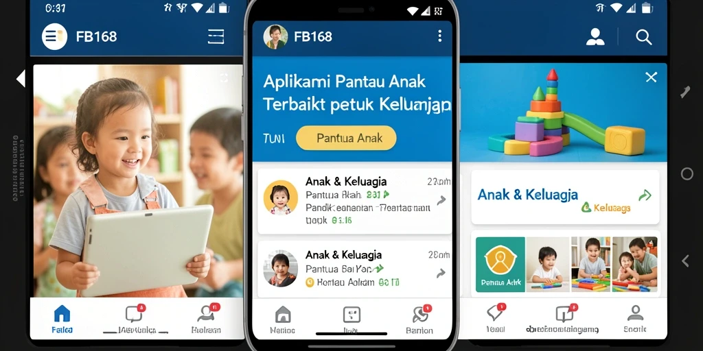 Antarmuka FB168 memudahkan pemantauan aktivitas anak dengan jelas.