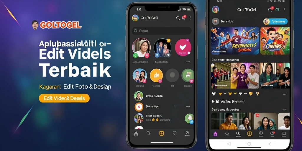 Antarmuka GOLTOGEL yang intuitif untuk Edit Video Reels.