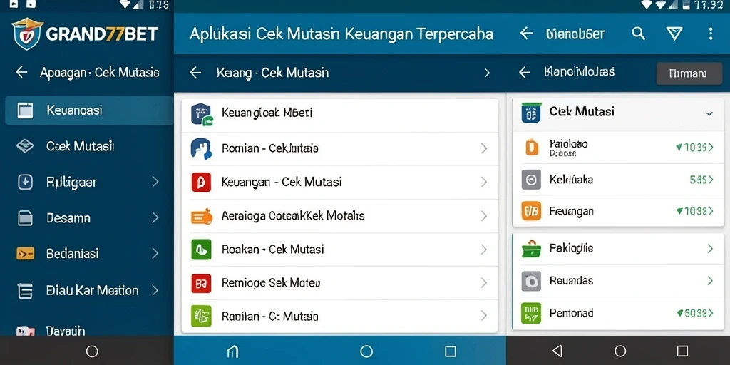 Tampilan antarmuka <strong>GRAND77BET</strong> yang sederhana dan informatif dalam Cek Mutasi.