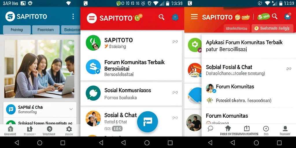 Antarmuka SAPITOTO yang menarik untuk komunitas online.