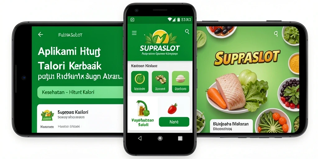 Tampilan antarmuka SUPRASLOT yang sederhana dan efisien untuk menghitung kalori.