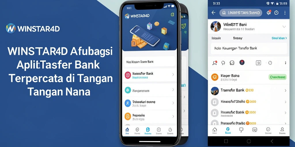 Tampilan antarmuka aplikasi WINSTAR4D yang memudahkan transaksi transfer bank.